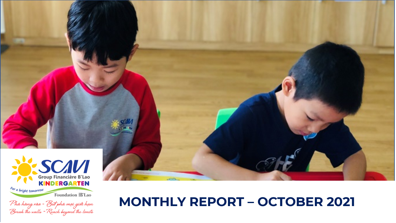 Monthly Report from B'Lao Kindergarten, October 2021