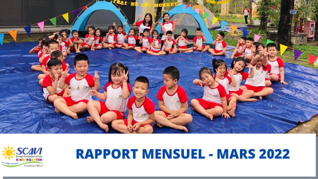 Rapport mensuel de l'école maternelle B'Lao, Mars 2022
